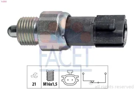 Выключатель, фара заднего хода FACET 7.6232