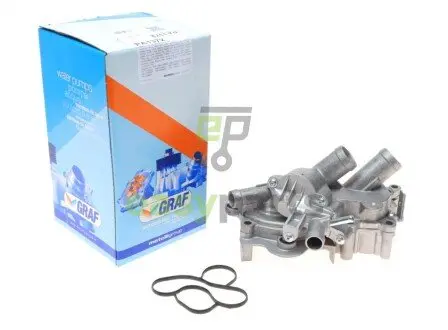 Помпа води Audi/Seat/Skoda/VW 1.0-1.4TSI/1.4-1.6 13- (28z)(B/B)(6 лоп)(з корпусом і 2 термостатами) GRAF PA1372