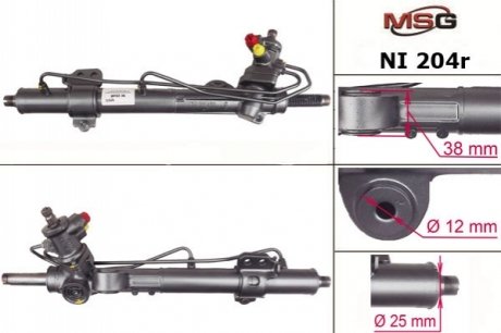 Рулевая рейка с ГУР восстановленная NISSAN ALMERA II (N16) 00-06,ALMERA II Hatchback (N16) 00-06 MSG NI204R