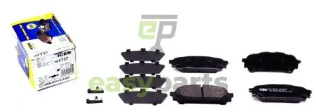 Колодки гальмівні (задні) Subaru Impreza 99-/Forester 02-12/Saab 9-2X 04-06 ICER 181737