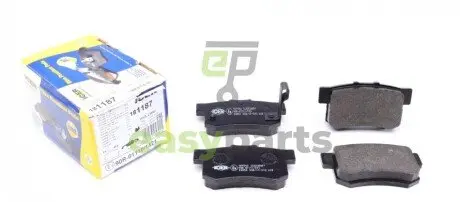 Колодки гальмівні (задні) Honda Accord IV-VII 90-08/Civic VI-VIII 97-/CR-V II 01-07/FR-V 04- ICER 181187