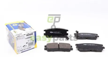 Колодки гальмівні (задні) Mitsubishi Pajero 90-/L400 95-05 ICER 140980