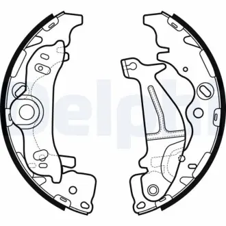 Гальмівні колодки, барабанні Delphi LS2138