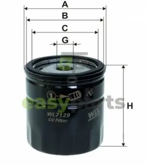 Фільтр масляний Opel 85- (benzin) WIX FILTERS WL7129