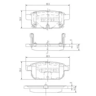 Гальмiвнi колодки дисковi NIPPARTS N3618002