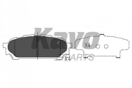 Колодки гальмівні KAVO PARTS KBP-8019
