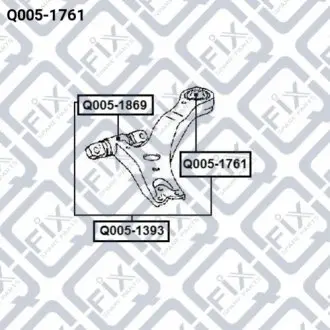 САЙЛЕНТБЛОК ЗАДН ПЕРЕДН РЫЧАГА Q-fix Q0051761