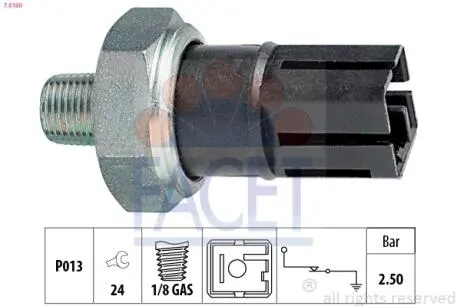 Датчик давления масла FACET 7.0160