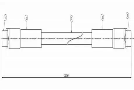 Фото шланг гальмівний передній Audi A4 (96-01) CAVO C801002A Шланг гальмівний передній Audi A4 (96-01) CAVO C801002A