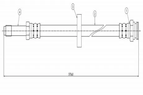 VW шланг гальмівний передній Felicia,Caddy CAVO C800 089A