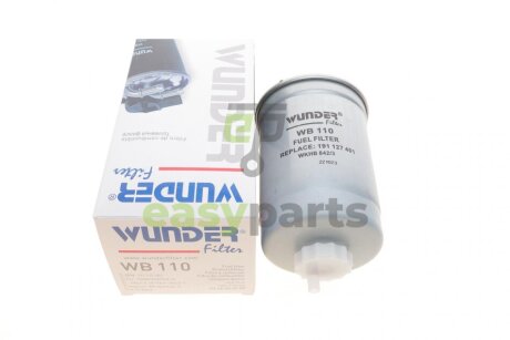 Фільтр паливний VW LT 2.4D/T3 1.6D/TD -88/Golf II -87 (без підігр.) WUNDER FILTER WB 110