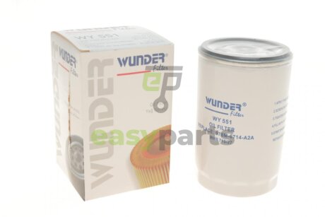 Фільтр масляний Ford Fiesta 1.4i 01-08 WUNDER FILTER WY 551