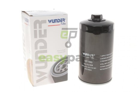 Фільтр масляний VW T4 2.4D/2.5DTI WUNDER FILTER WY 103