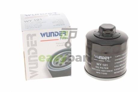 Фільтр масляний VW Caddy II 1.4/1.6i / Golf IV/V/Seat WUNDER FILTER WY 101 (фото 1)