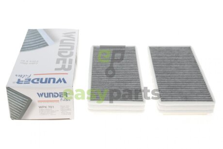 Фільтр салону MB E-class (W210) (к-кт 2шт.) (вугільний) WUNDER FILTER WPK 701