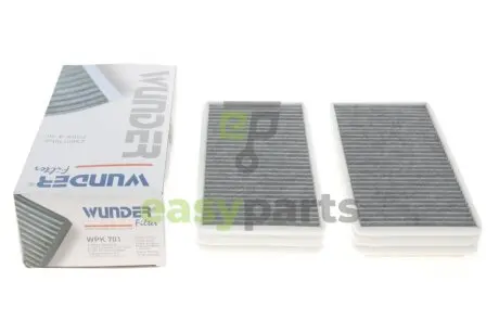 Фільтр салону MB E-class (W210) (к-кт 2шт.) (вугільний) WUNDER FILTER WPK 701
