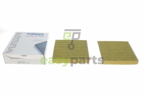 Фільтр салону BMW X3 (F25)/X4 (F26) 2.0/3.0D 10- (вугільний) (к-кт 2 шт.) WUNDER FILTER WPK 223