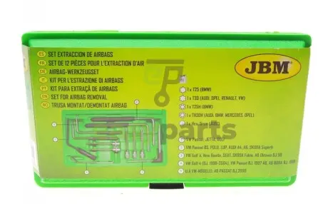 Набір інструментів для зняття подушок безпеки (12шт) JBM 51501