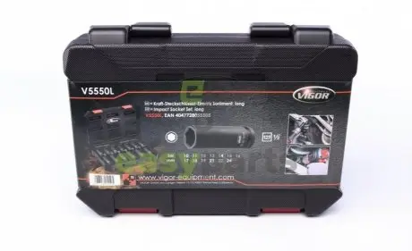 Набір ударних головок 1/2" 10-24 мм 13 од. Long 82 мм VIGOR V5550L