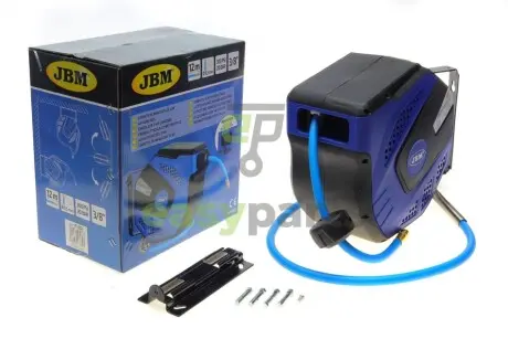 Шланг пневматичний на котушці 3/8" O9,5 мм L 12 м JBM 53532