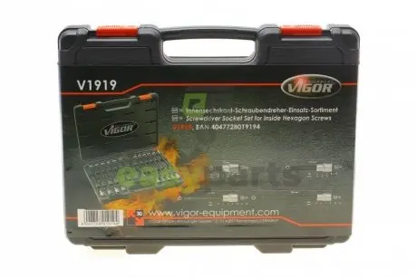 Набір головок 1/2" зі вставками Hex 30 од. VIGOR V1919