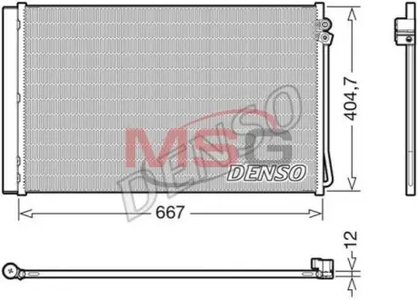 Конденсатор кондиционера MERCEDES Vito "14>> DENSO DCN17062