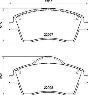 Колодки гальмівні дискові (комплект 4 шт) BREMBO P86 033
