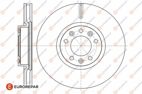 Диск тормозной передний CITROEN BERLINGO, BERLINGO MULTISPACE, BERLINGO/MINIVAN, C4 GRAND PICASSO II, C4 PICASSO II, C4 SPACETOURER, C5 AIRCROSS, C5 III 1.2-2.2D 04.09- Eurorepar 1642760480 (фото 1)