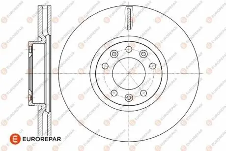 Диск гальмівний передній CITROEN BERLINGO, BERLINGO MULTISPACE, BERLINGO/MINIVAN, C4 GRAND PICASSO II, C4 PICASSO II, C4 SPACETOURER, C5 AIRCROSS, C5 III 1.2-2.2D 04.09- Eurorepar 1642760480 (фото 1)