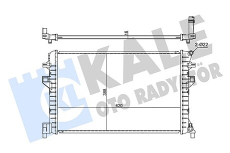 KALE VW Радіатор охолодження Audi A3,Golf,Passat,Touran,Skoda Karoq,Kodiaq,Octavia III 1.4TSI/2.0TDI KALE OTO RADYATOR 355615