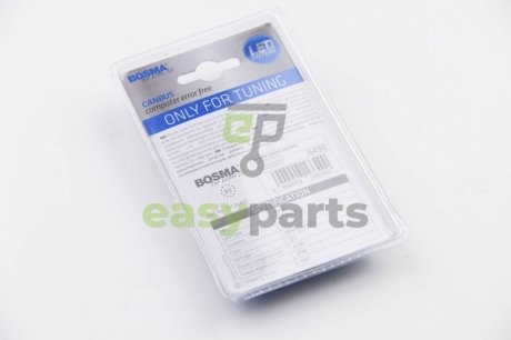 Автолампа BA15S 12V 6xLED SMD2835 18x37MM WHITE 6000K MAT STYLE CANBUS (blister 2 шт) BOSMA 6490