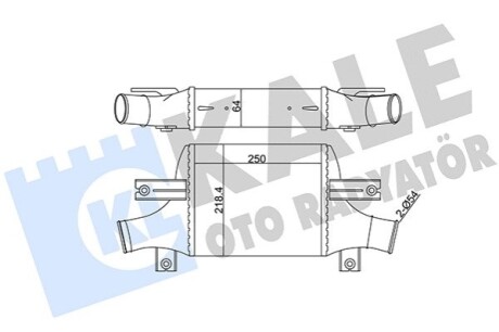 KALE CITROEN Інтеркулер C4 Aircross,Peugeot 4008,Mitsubishi ASX,Lancer VIII 1.6/1.8HDI 12- KALE OTO RADYATOR 348895