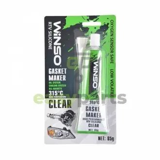 GASKET MAKER CLEAR 85g +315⁰С силиконовый герметик прокладок профессиональный прозрачный WINSO 310400