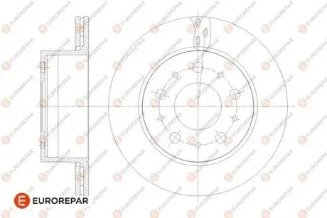Диск гальмівний задній Jamper3-Boxer3 DIAM 300 EP 22 05,12,2013- Eurorepar 1676014480