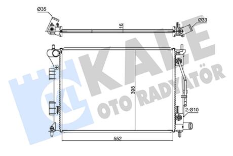 KALE HYUNDAI радіатор охолодження АКПП i30,Elantra,Kia Ceed,Cerato,Soul 1.6/2.0 11- KALE OTO RADYATOR 347790