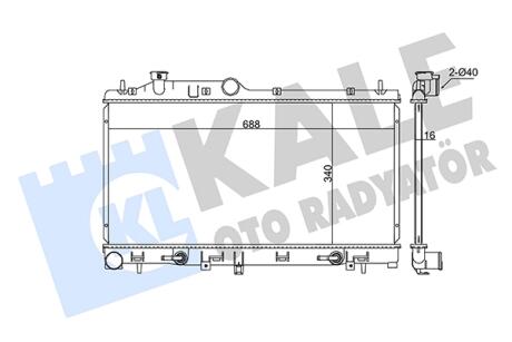 KALE SUBARU Радиатор охлаждения Forester,Impreza,Legacy IV,Outback,XV 1.6/2.5 03- KALE OTO RADYATOR 365000