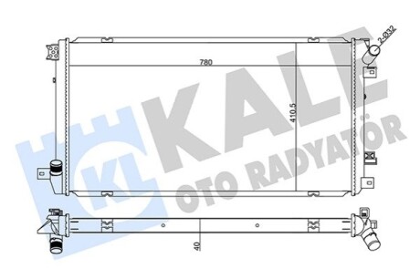 KALE RENAULT радіатор охолодження Master II 2.5dCi 06-,Opel Movano 2.5CDTi,Nissan KALE OTO RADYATOR 355575