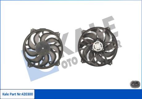 KALE CITROEN Вентилятор радиатора Berlingo,Xsara 1.4/2.0HDI 02-,Peugeot Partner KALE OTO RADYATOR 420300