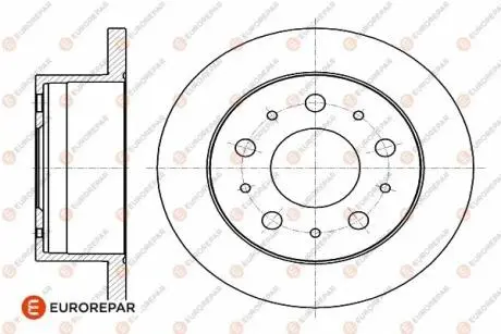 Диск гальмівний задній Jamper3-Boxer3 DIAM 280 EP 16 PSA Eurorepar 1642766780