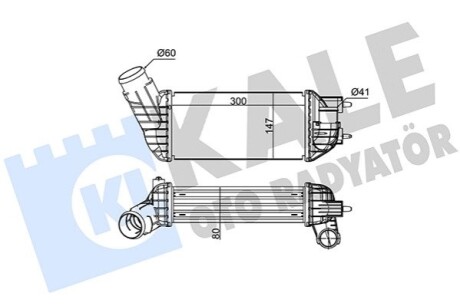 KALE CITROEN Інтеркулер C4 II,Grand Picasso,DS4/5,Peugeot 3008/308/5008 2.0HDI KALE OTO RADYATOR 350825