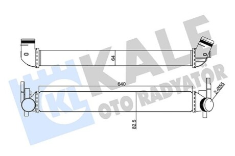 KALE VW інтеркулер Audi A1,Polo,Skoda Fabia II,Rapid,Roomster 1.2/1.6TDI 09- KALE OTO RADYATOR 350870