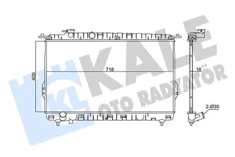 KALE HYUNDAI радіатор охолодження Sonata IV,Grandeur,Kia Magentis 2.0/3.5 98- KALE OTO RADYATOR 347810