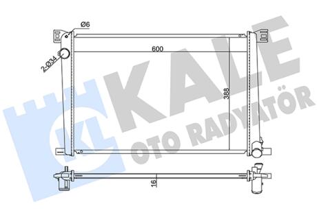 KALE BMW Радиатор охлаждения Mini Cooper,One,Clubman,Countryman 1.5/1.6 06- KALE OTO RADYATOR 352570