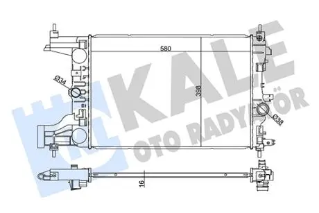 KALE OPEL Радиатор охлаждения Astra J,Zafira Tourer,Chevrolet Cruze 1.4/1.8 KALE OTO RADYATOR 349200