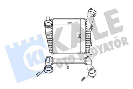 KALE VW Интеркулер Audi Q7 4.2TDI,Touareg 4.2/5.0TDI,Porsche Cayenne 4.5 KALE OTO RADYATOR 344735