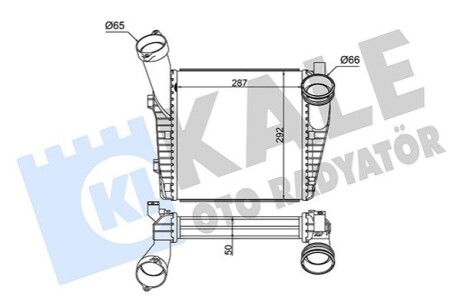 KALE VW Интеркулер Audi Q7 3.0TDI,Touareg 2.5/5.0TDI,Porsche Cayenne 4.5 KALE OTO RADYATOR 344740