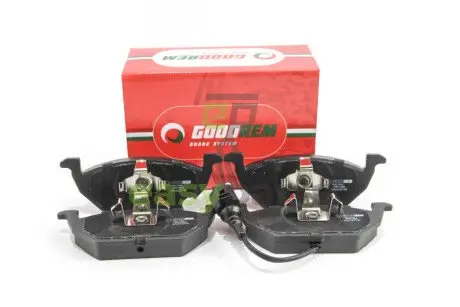 Гальмівні колодки пер. Caddy III/Golf V/Octavia/A3 03- (з датчиком) GOODREM RM1084