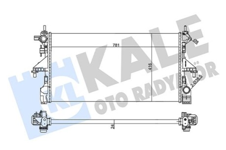 KALE CITROEN радіатор охолодження Jumper,Peugeot Boxer 2.0 BlueHDI 16- KALE OTO RADYATOR 355665 (фото 1)