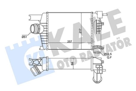 KALE RENAULT інтеркулер Captur,Clio IV 1.5dCi 12-,Duster 1.2TCe 13- KALE OTO RADYATOR 269000