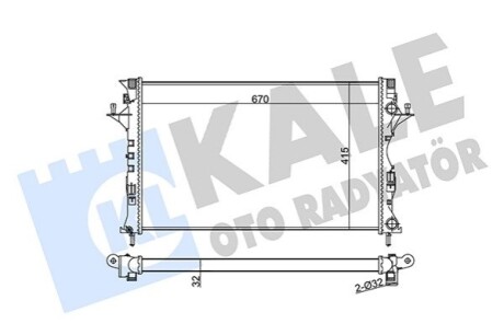 KALE RENAULT радіатор охолодження Espace IV,Laguna II 1.9/2.2dCi 02- KALE OTO RADYATOR 371600